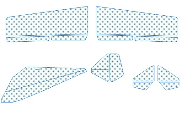 Sail set for X-AIR F drawing CAD